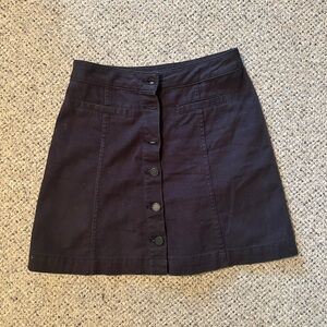H&M Black Mini Skirt with Buttons